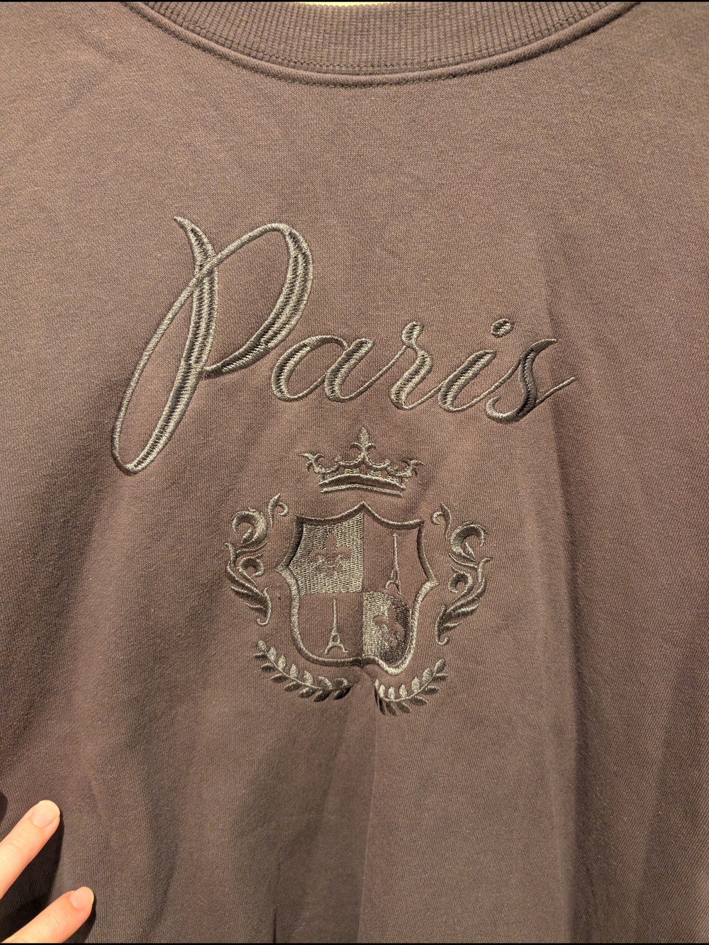 State Of Mind Embroidered 'Paris' Pullover Sweatshirt - Picture 2 of 13